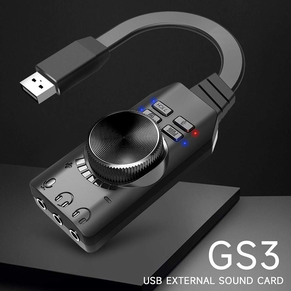 New Plextone GS3 Virtual 7.1 Channel USB Sound Card Adapter